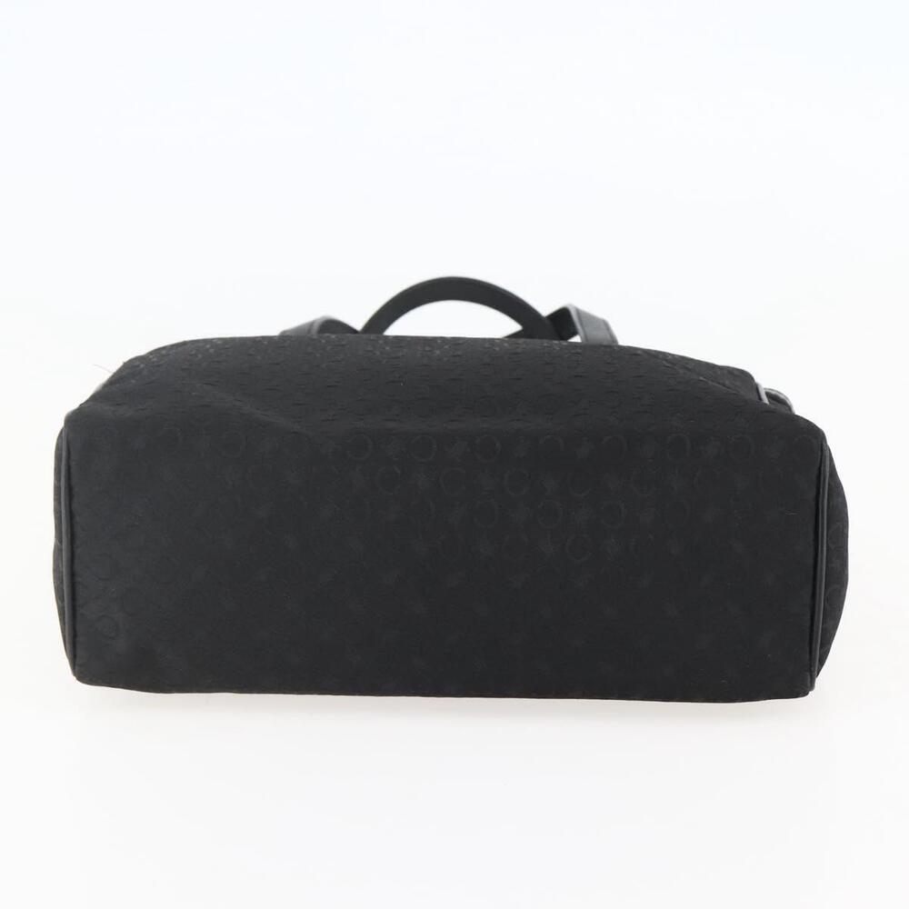 CELINE C Macadam Canvas Hand Bag Black Silver Auth gh998 - Picture 5 of 16